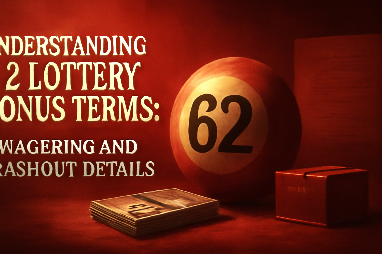 An informational scene representing the features of 62 Lottery.