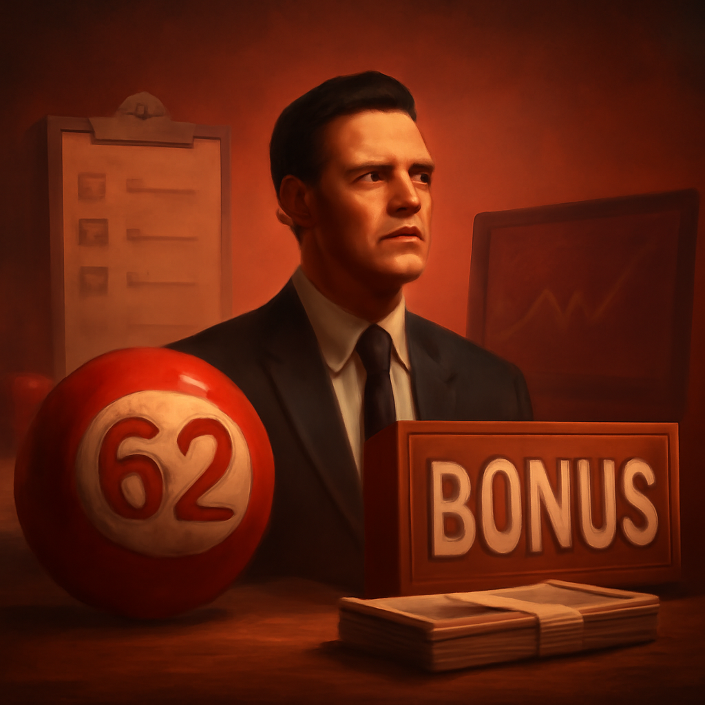 Illustration explaining features of 62 Lottery.