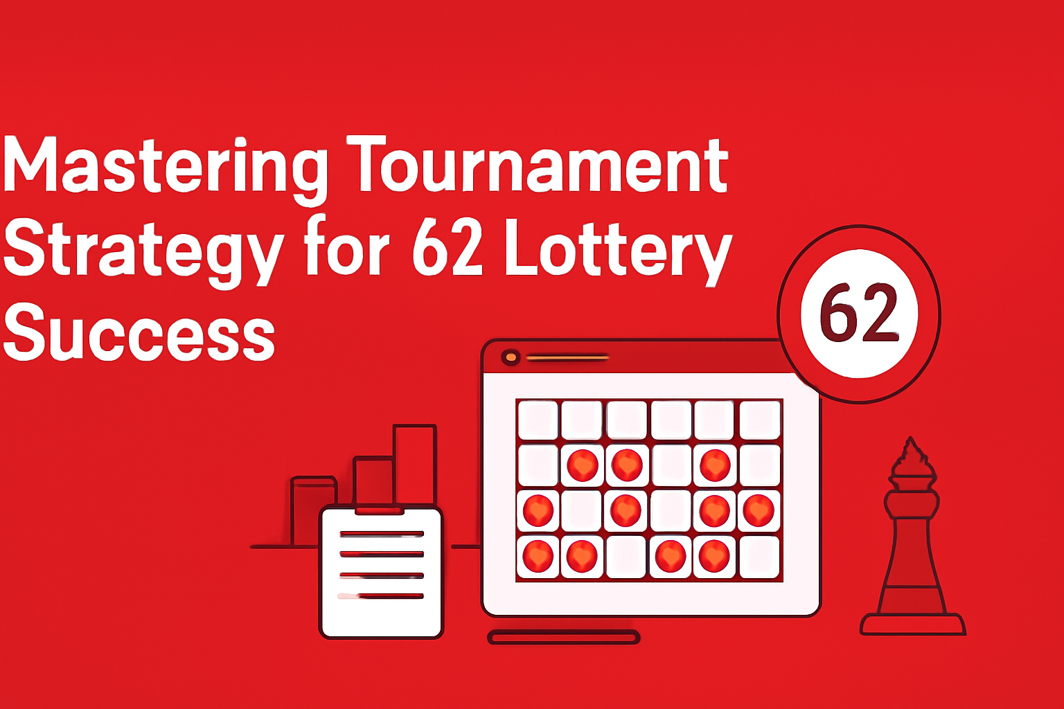 An informational scene representing the features of 62 Lottery.