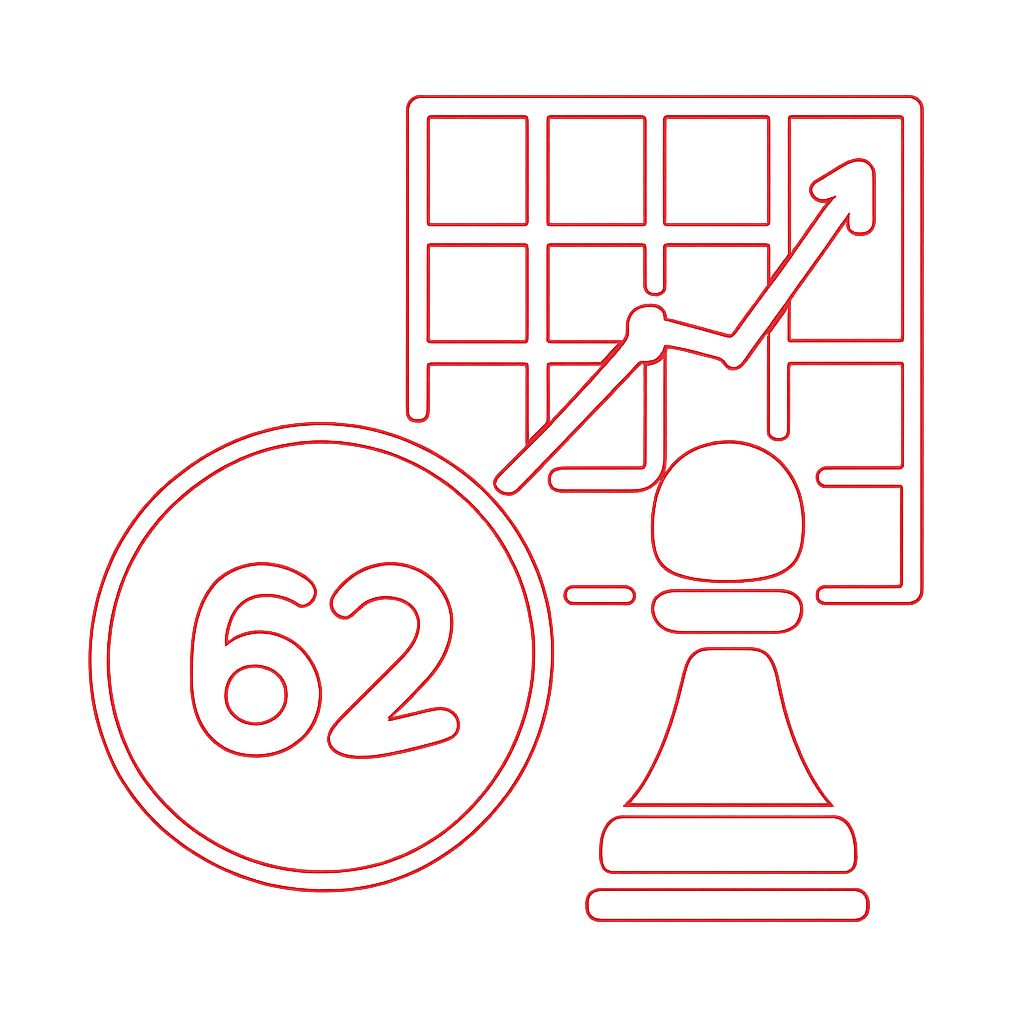 Icon representing 62 Lottery Features guide.