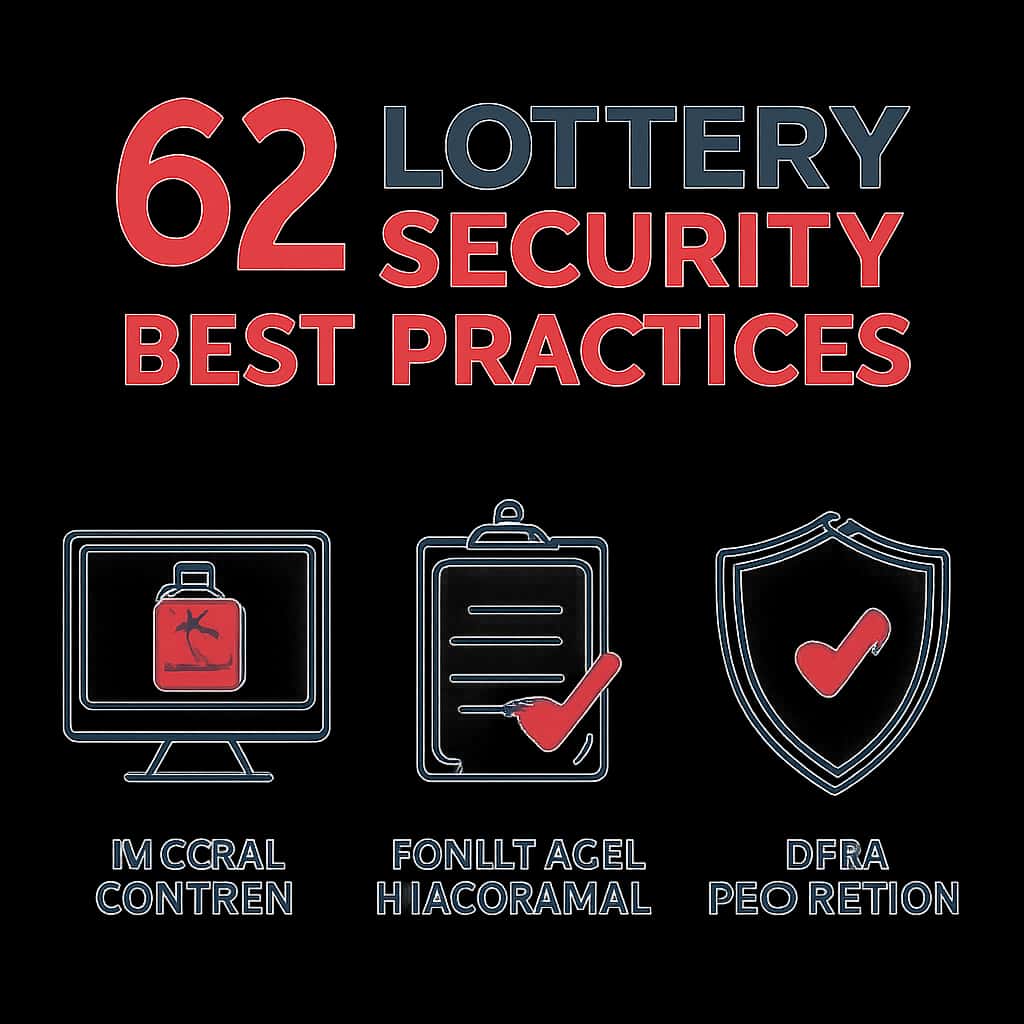 An educational diagram outlining practices for 62 Lottery Security.
