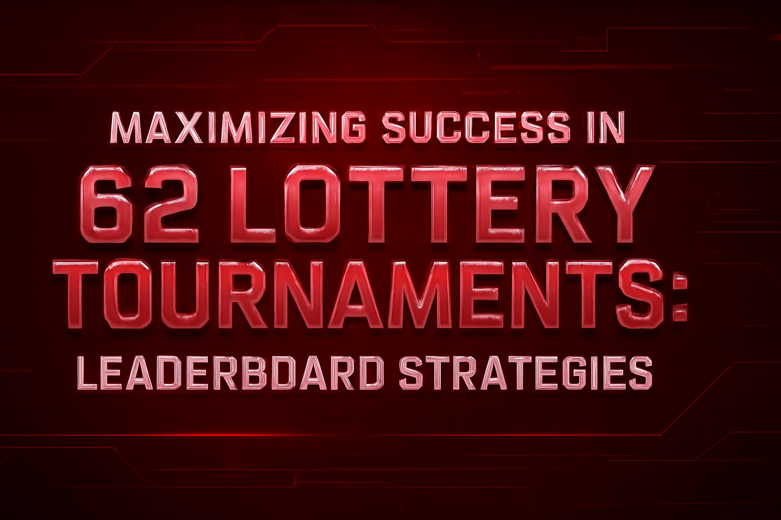 An informational scene focusing on 62 Lottery account management tips with prominent text.