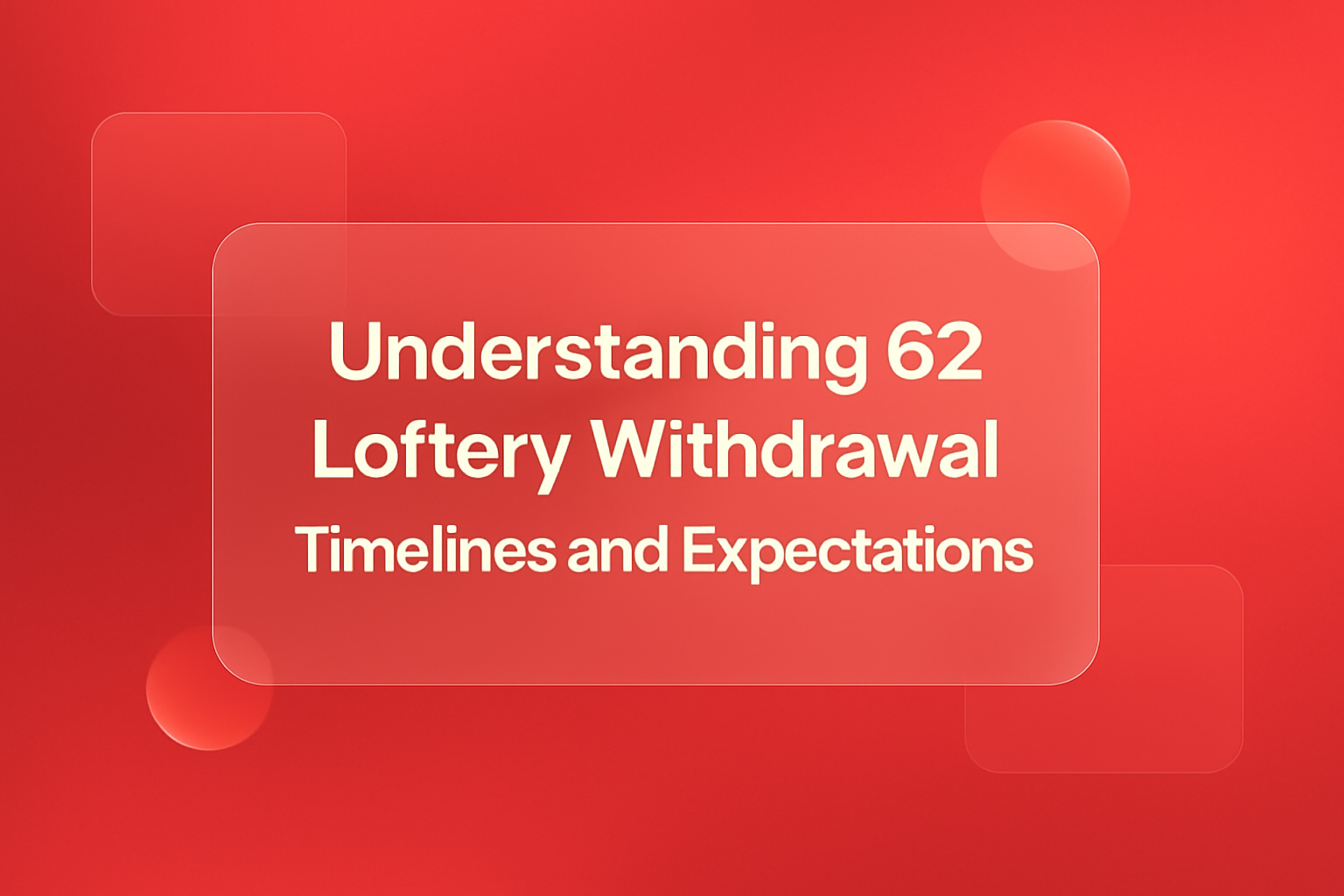 An informational scene focusing on 62 Lottery account management tips with prominent text.