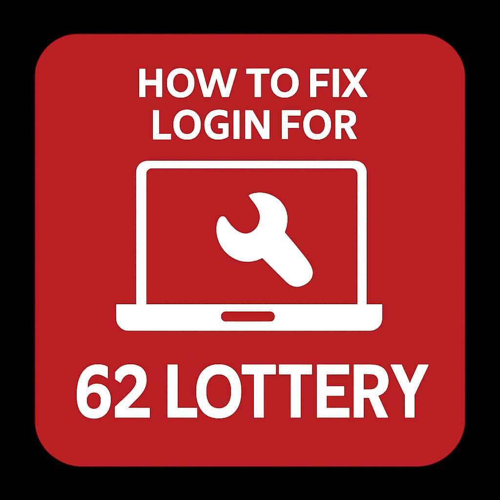 A badge symbolizing login support for 62 Lottery.