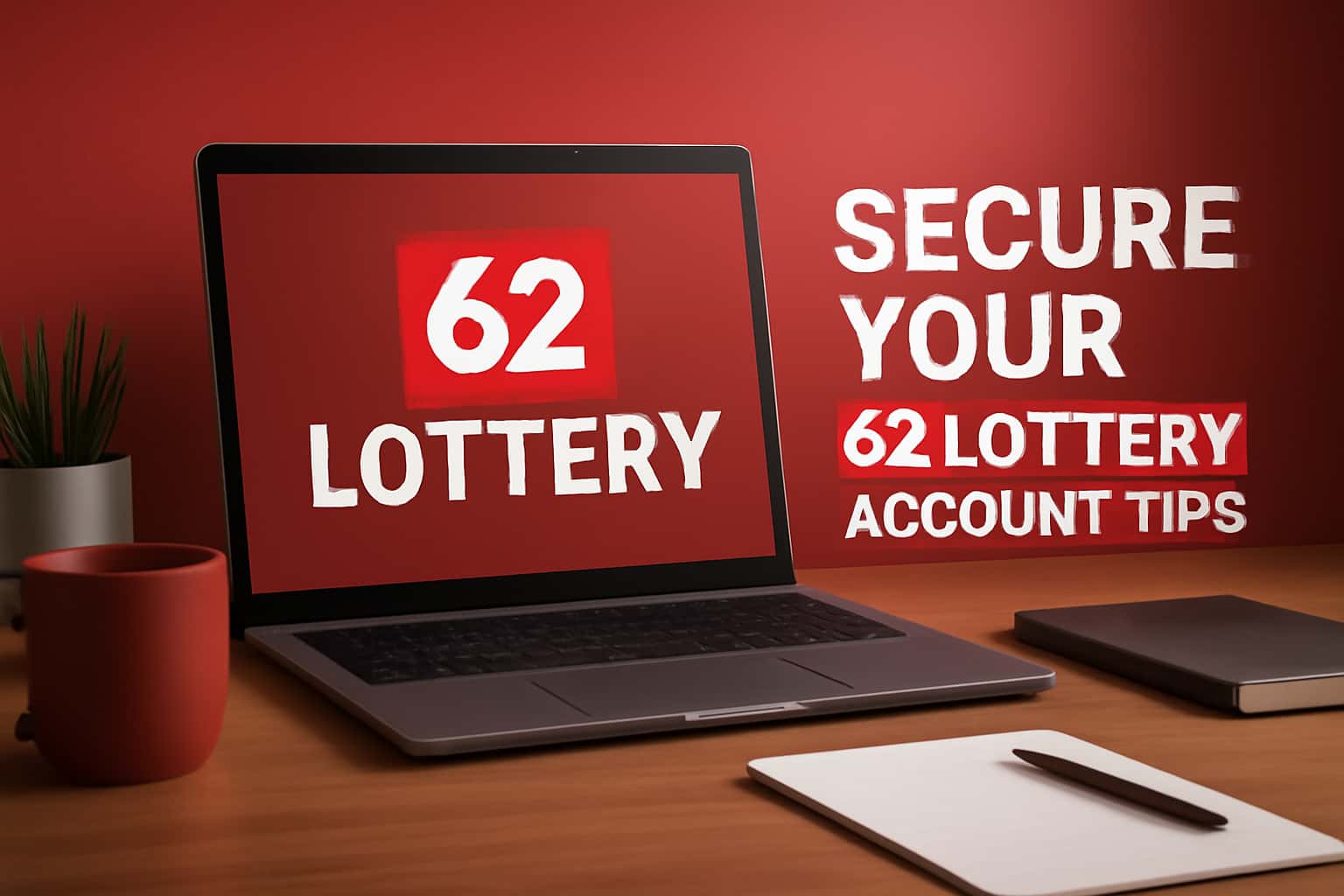 An informative visual related to securing your 62 Lottery account.