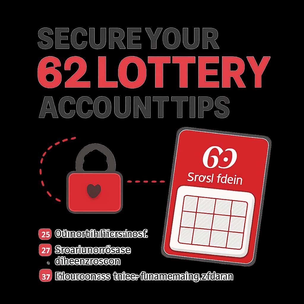 Diagram illustrating security measures for 62 Lottery accounts.