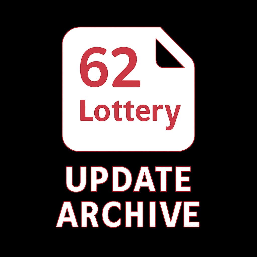 An icon representing the 62 Lottery Update Archive designed for informational purposes.